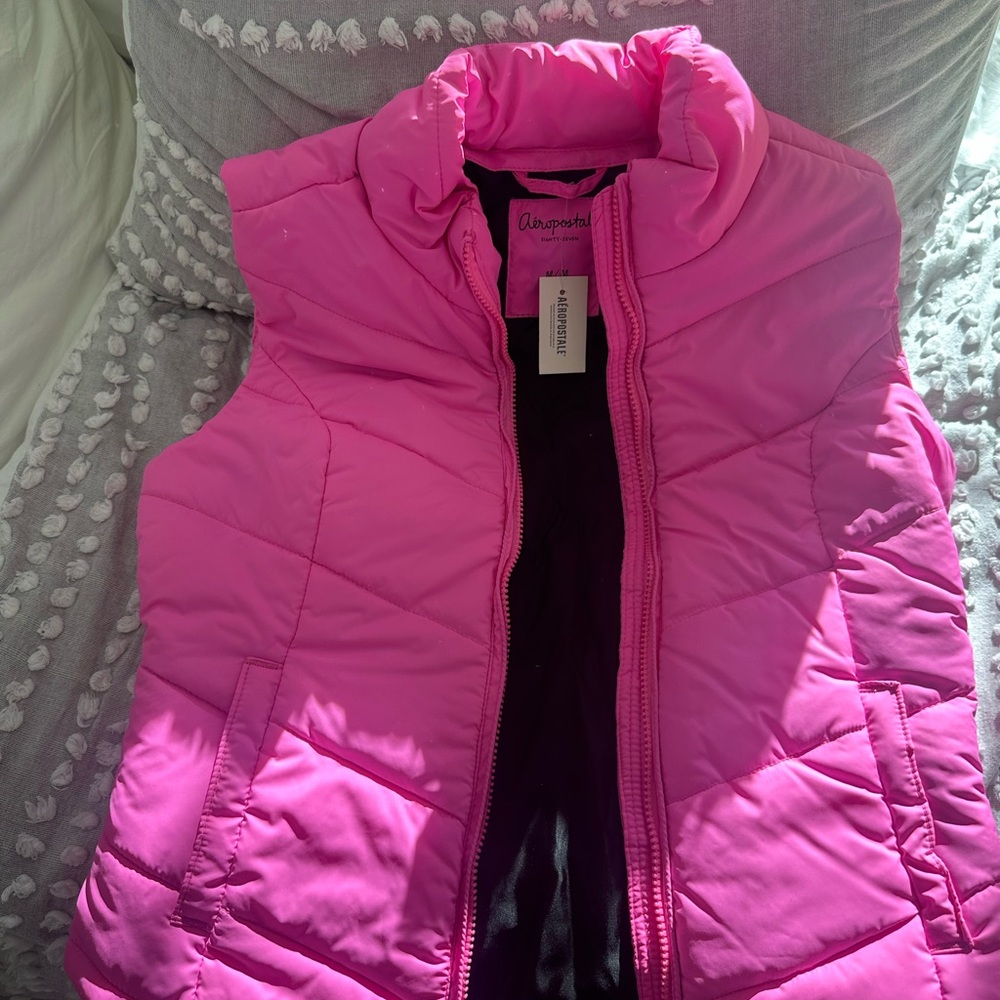 NWT! Aeropostale Pink Quilted Vest for Layering